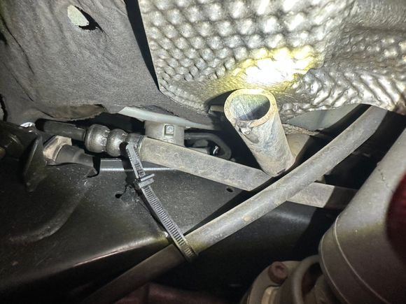 Untucked. blew it out and no signs of blockage or dirt.