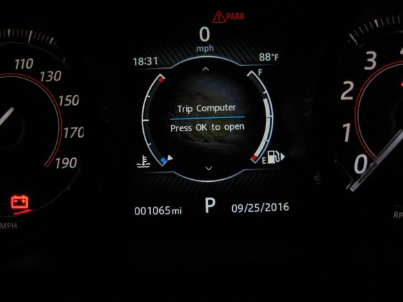 Back to Trip Computer display