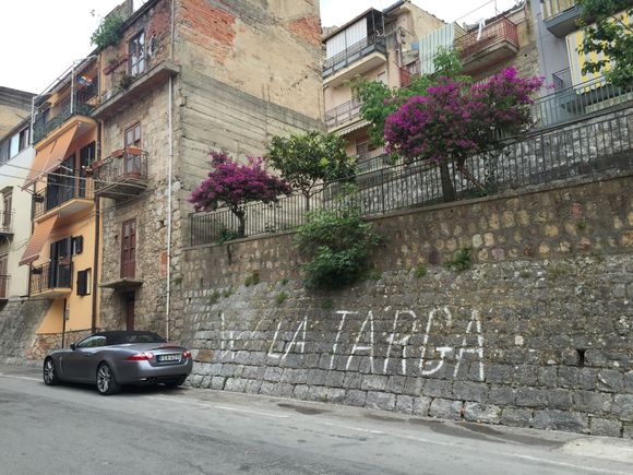 On the legendary Targa Florio route in Sicily