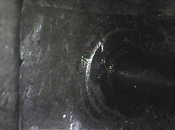 tube with o ring resting on top of block entrance hole (unseated)