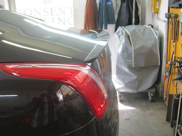 Jaguar Rear Spoiler Installed