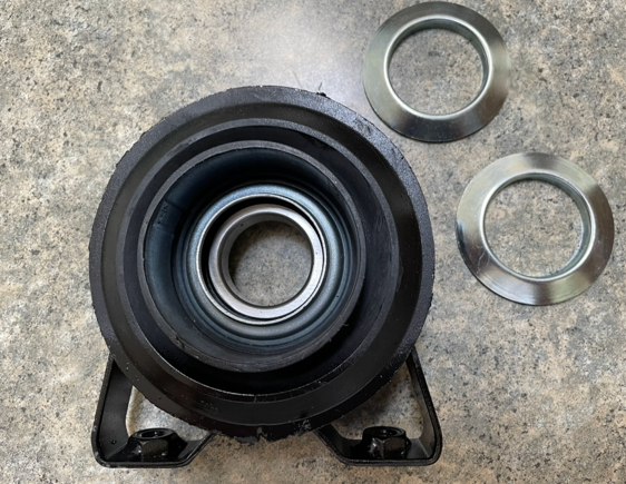 Notice the drooping in the rubber to the bolt side.