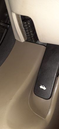 Left Leg kick panel at lower dash.