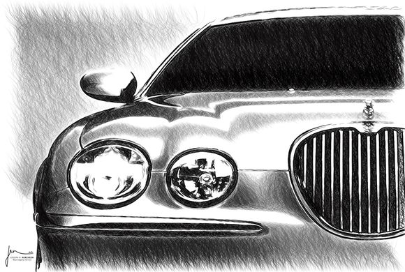 S-type Pencil Sketch Artwork