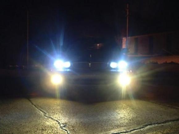 8000k HID headlights, 3000k HID foglights