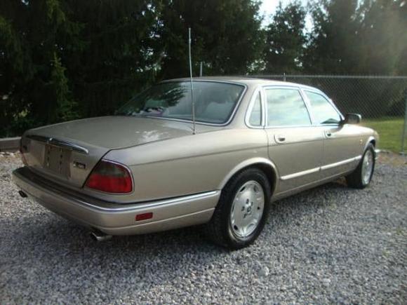 96 Jaguar XJ6 Exterior, passenger side view, oblique rear.