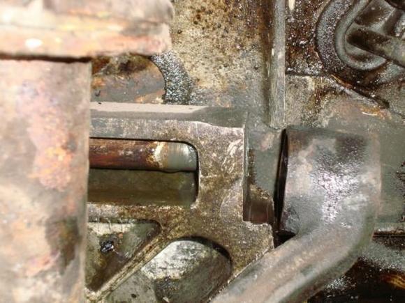 Fulcrum bolt stuck solid in sub frame. Used cutter to slice through bolt. This is what a European climate does to Jaguars.