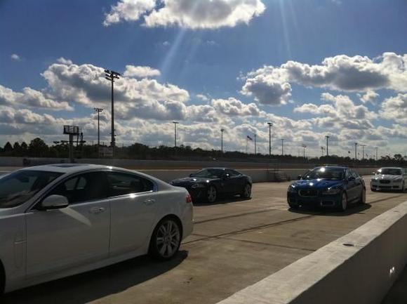 I got to put that indigo XKR coupe through its paces. Handled like a dream even @ 146 MPH...