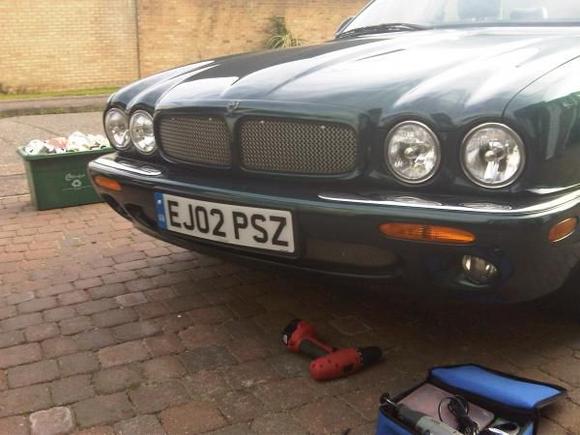 upper and lower mesh grilles fitted today