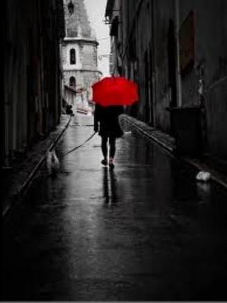 Walking in the rain................