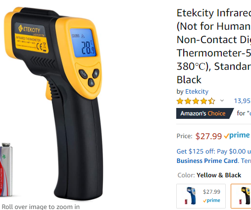 Measuring desired 40 C fluid temp