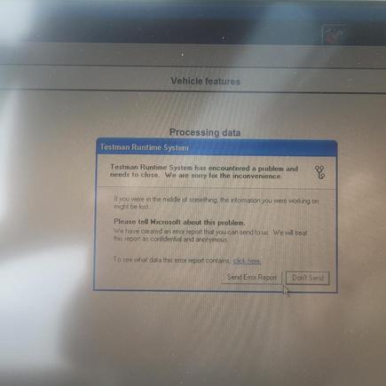 Tabman error during processing data