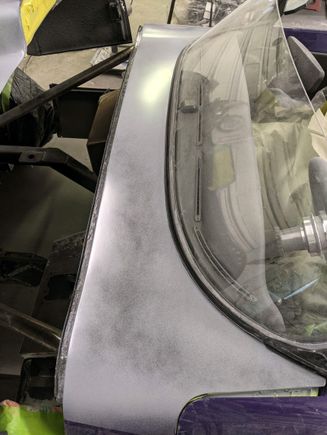 Got rid of the Windshield wipers which are kind of pointless on a Speedster build given you look over the Windshield, but the arms were too long anyway).  