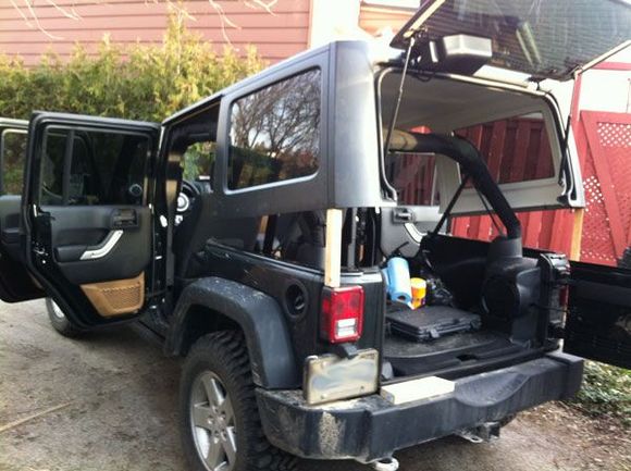 Soft top removal without removing hard top.