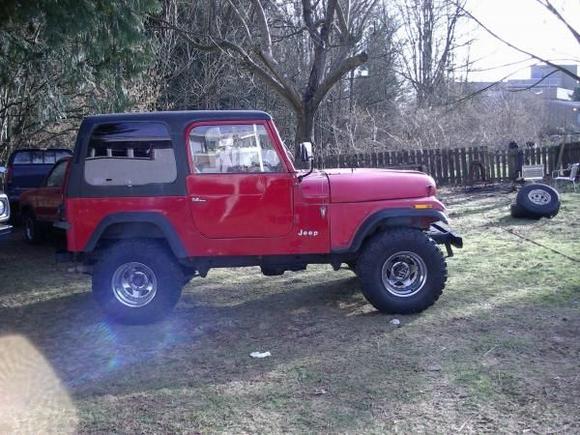 CJ with YJ tub