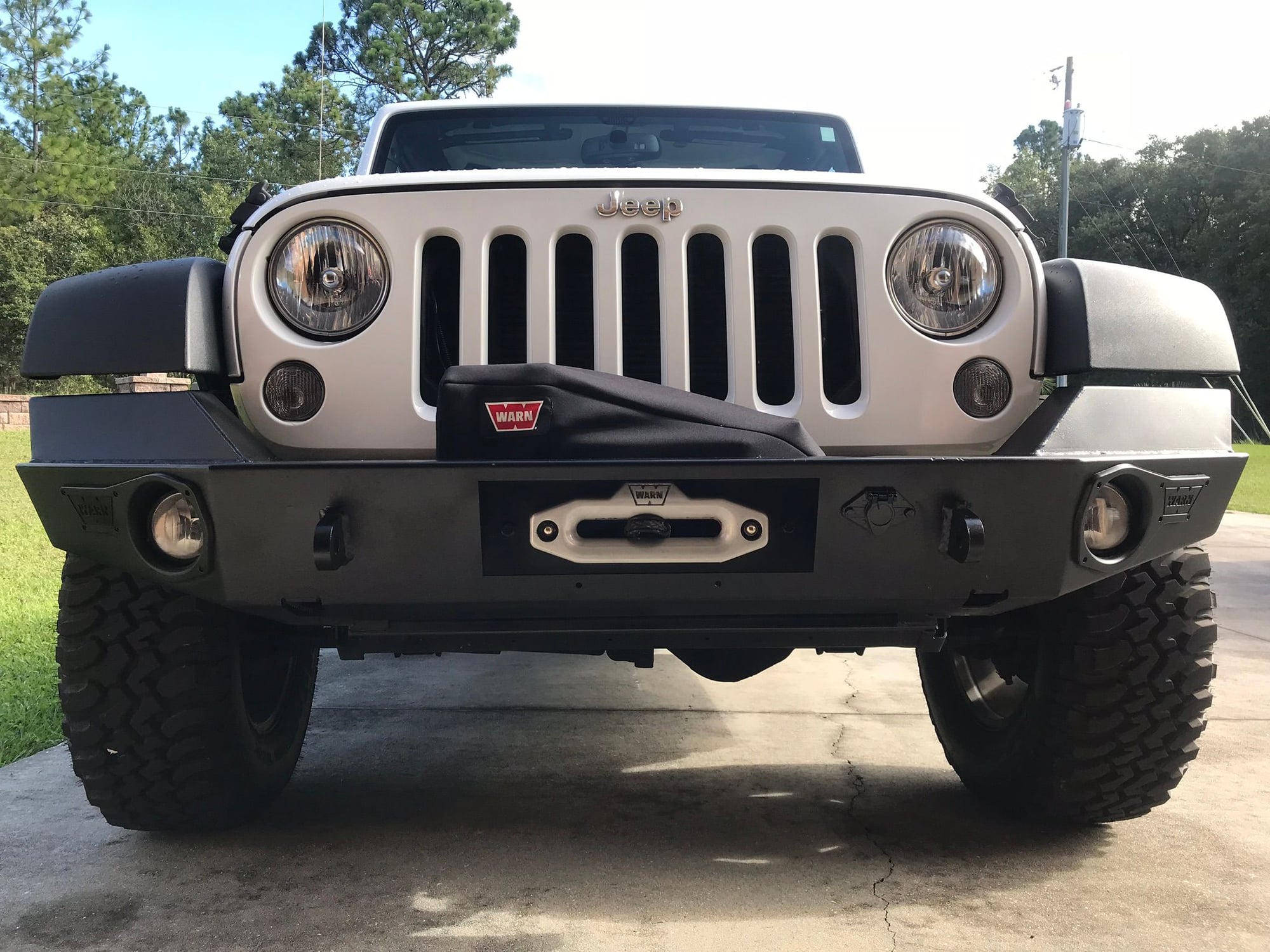 Exterior Body Parts - JK Warn Elite Bumper w/Winch - Used - 2007 to 2018 Jeep Wrangler - Crystal River, FL 34428, United States