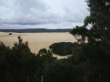 Big sandflow, slowly swallowing up whole forests