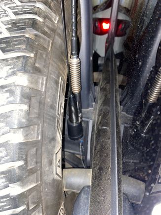 CB and GMRS Antenna mounts on the spare tire carrier