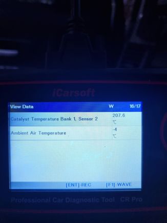 Freezeframe data for the o2 sensor code