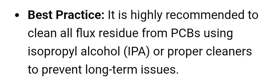 flux is best cleaned off