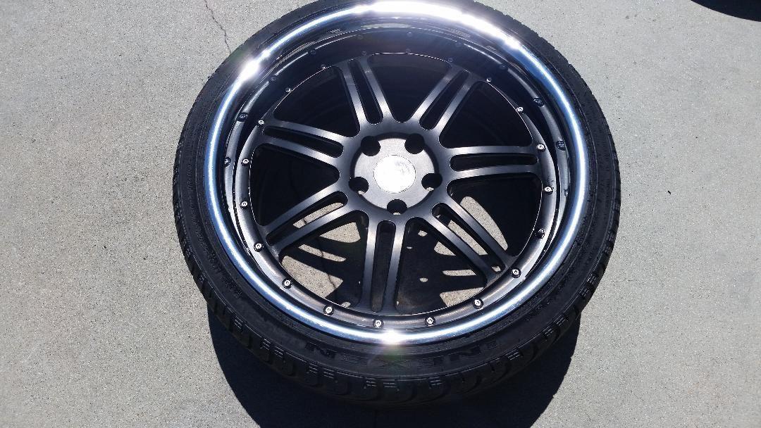 Wheels and Tires/Axles - Forged 3 piece DPE wheels and tires 10 x19 8x19 staggered *PICK UP ONLY LONG BEACH CA - Used - Long Beach, CA 90808, United States