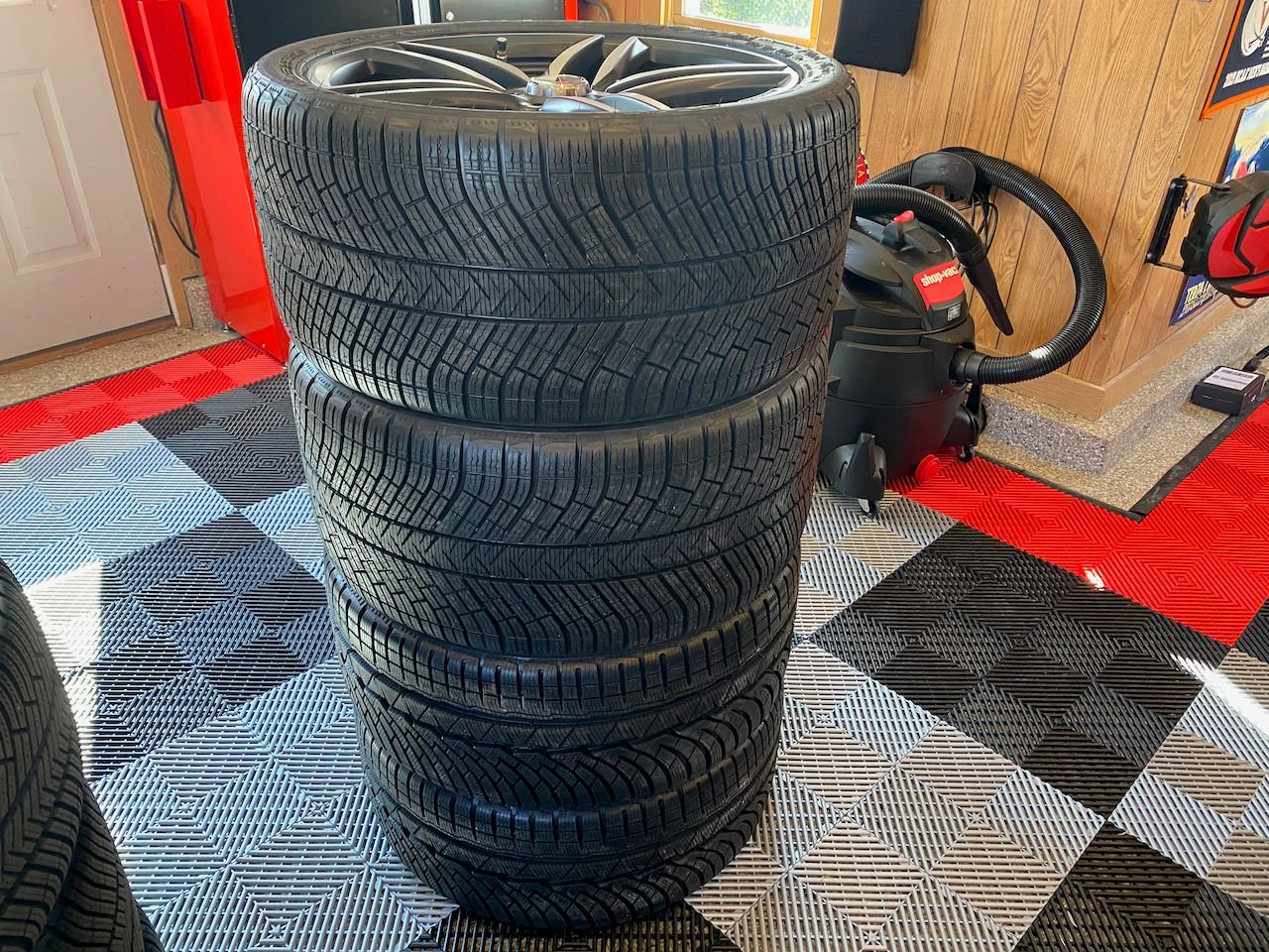 Wheels and Tires/Axles - 20" Mercedes AMG E63 E63S Wheels Rims OEM SET of 4 Black + Michelin Winter Tires - New - 2018 to 2020 Mercedes-Benz E63 AMG S - Olathe, KS 66062, United States