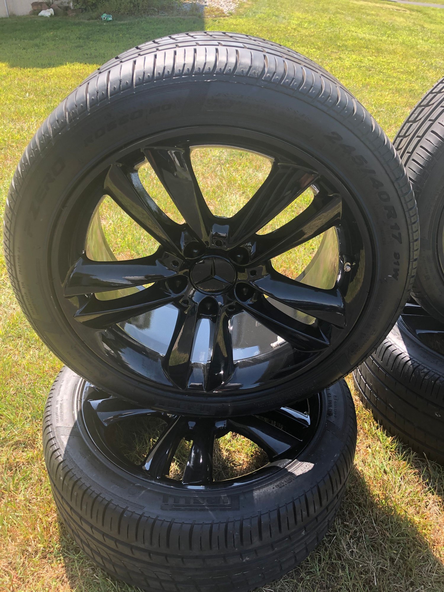 Wheels and Tires/Axles - OEM 17" Glossy Black wheels and tires - Used - 1998 to 2019 Mercedes-Benz All Models - East Stroudsburg, PA 18301, United States