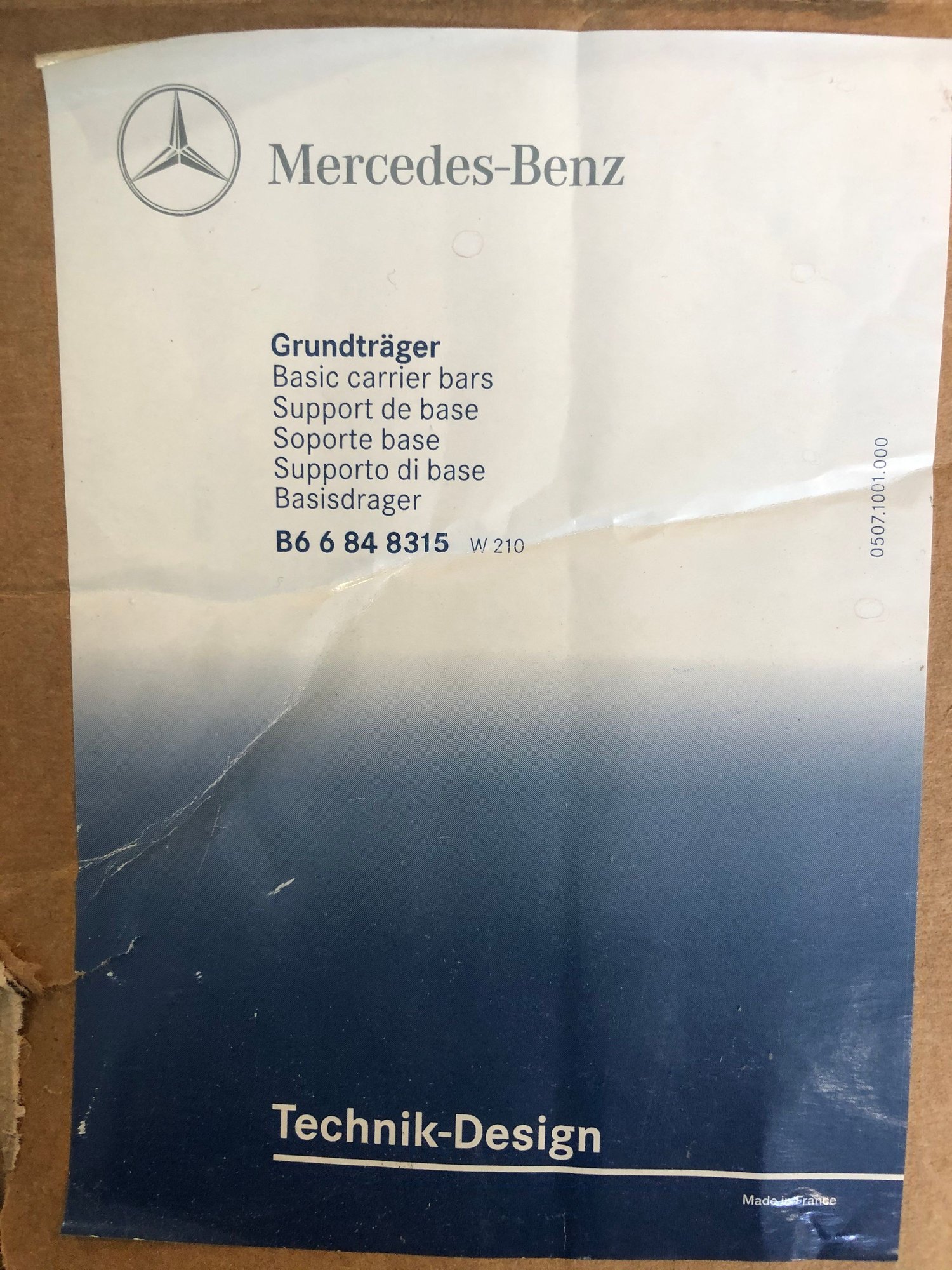 Accessories - Genuine OEM MERCEDES BENZ E-class W210 Sedan Roof Rack Basic Carrier - Used - 1996 to 2003 Mercedes-Benz E300 - San Francisco, CA 94127, United States