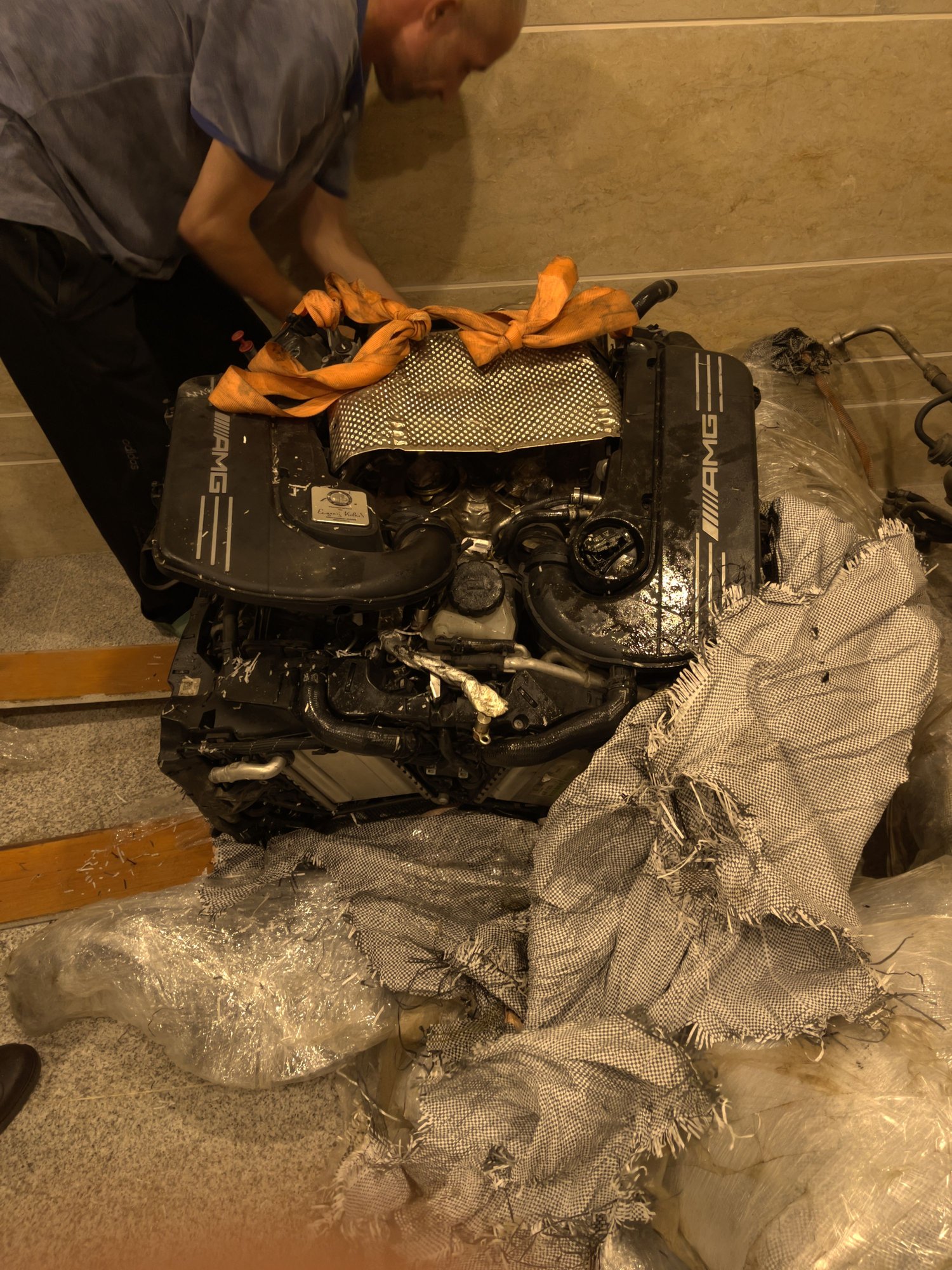 Engine - Complete - Complete engine M177 - Used - 2015 to 2023 Mercedes-Benz C63 AMG - 2015 to 2022 Mercedes-Benz C63 AMG S - Dubai, United Arab Emirates