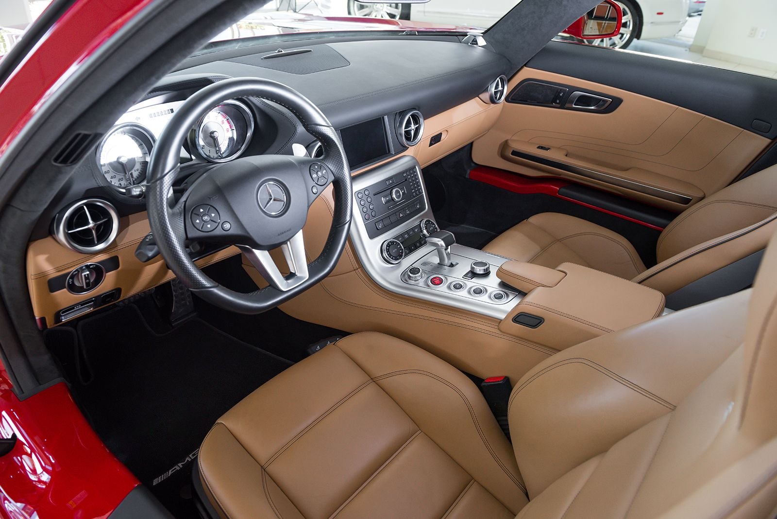 2011 Mercedes-Benz SLS AMG - SLS AMG Gullwing Coupe - Perfectly Maintained Le Mans Red & Sand Interior - Used - VIN WDDRJ7HA3BA005612 - 6,700 Miles - 8 cyl - 2WD - Automatic - Coupe - Red - Long Island, NY 11040, United States