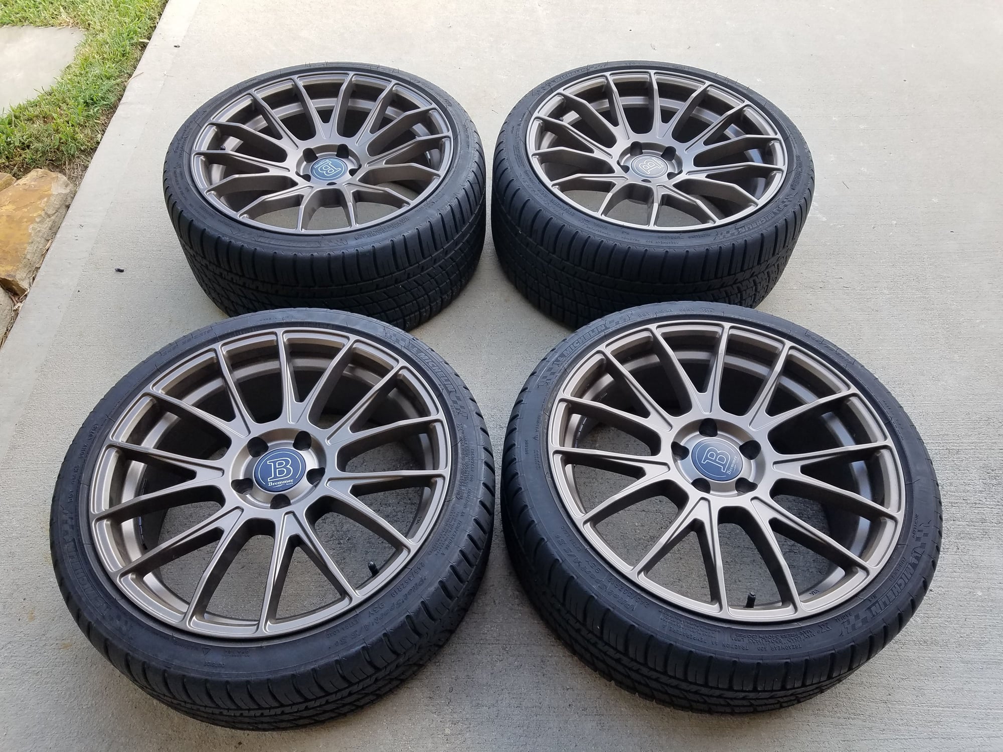 Wheels and Tires/Axles - Practically new Bremmer Kraft BR14's in bronze with Michelin Pilot Sport A/S 3+ - Used - Houston, TX 77074, United States