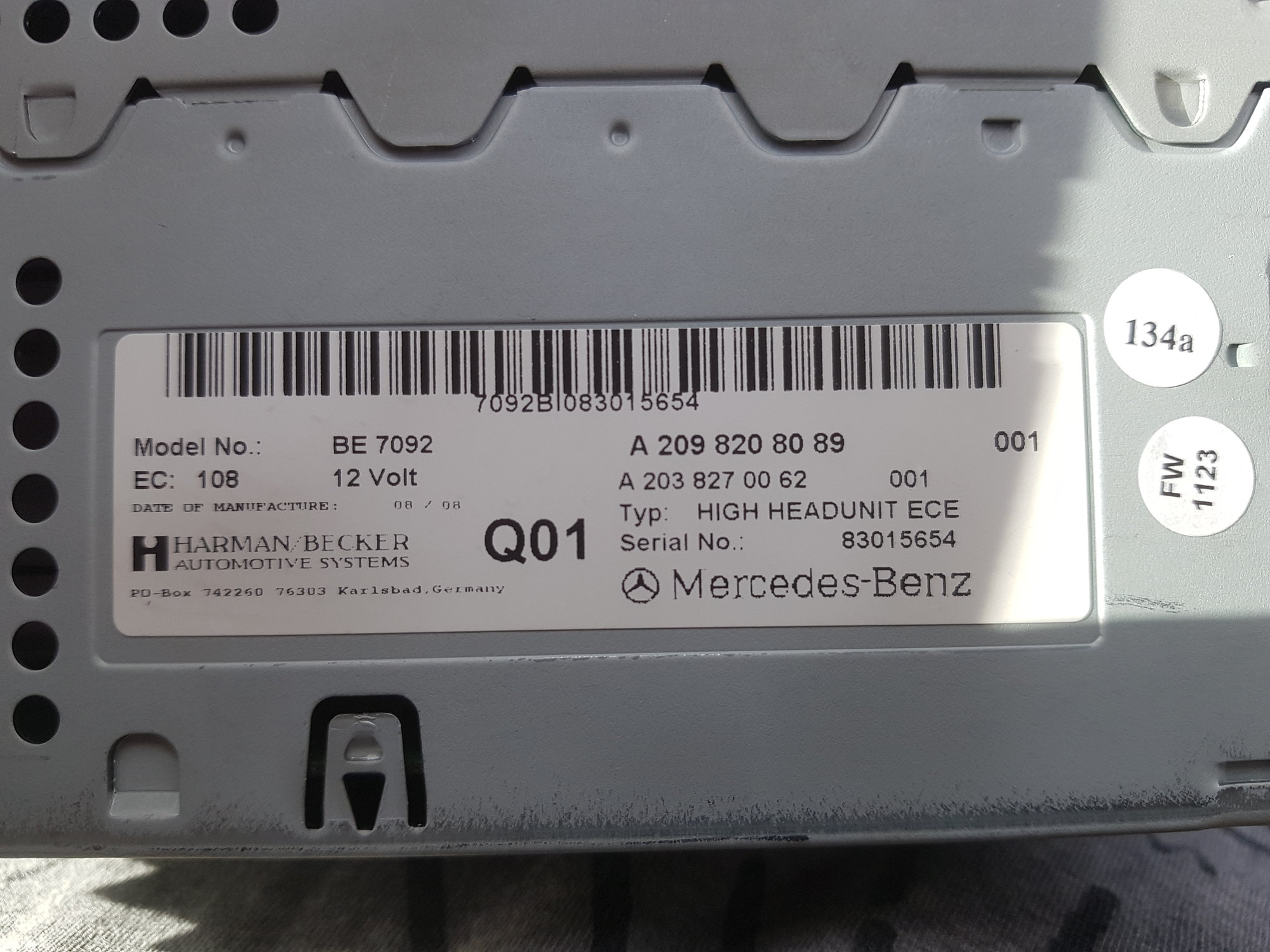 Rallonge Mercedes Audio Gateway sur ISO 6.5 M