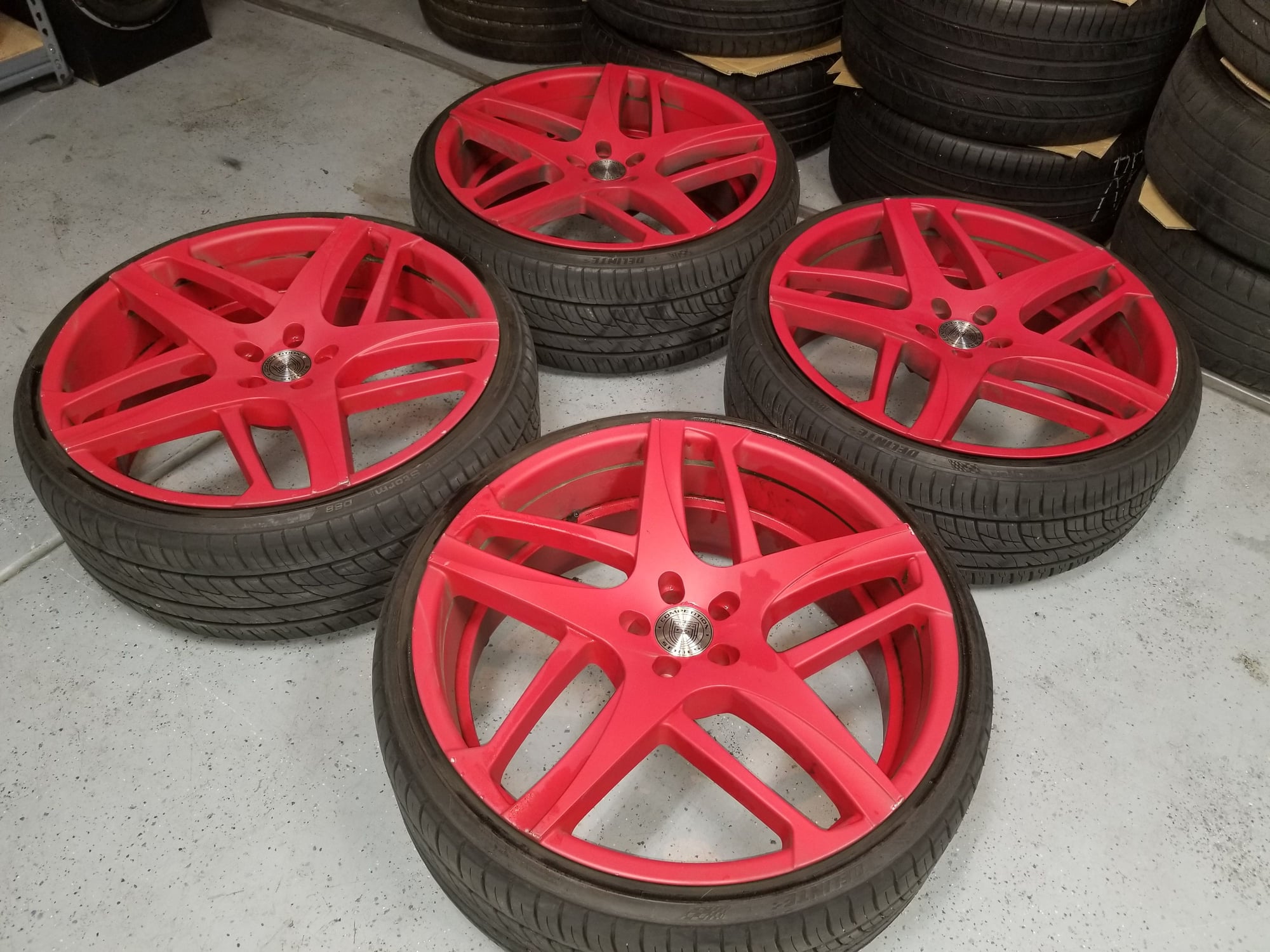 Wheels and Tires/Axles - 24* Lexani Wheels and Tires Red - Used - Las Vegas, NV 89139, United States