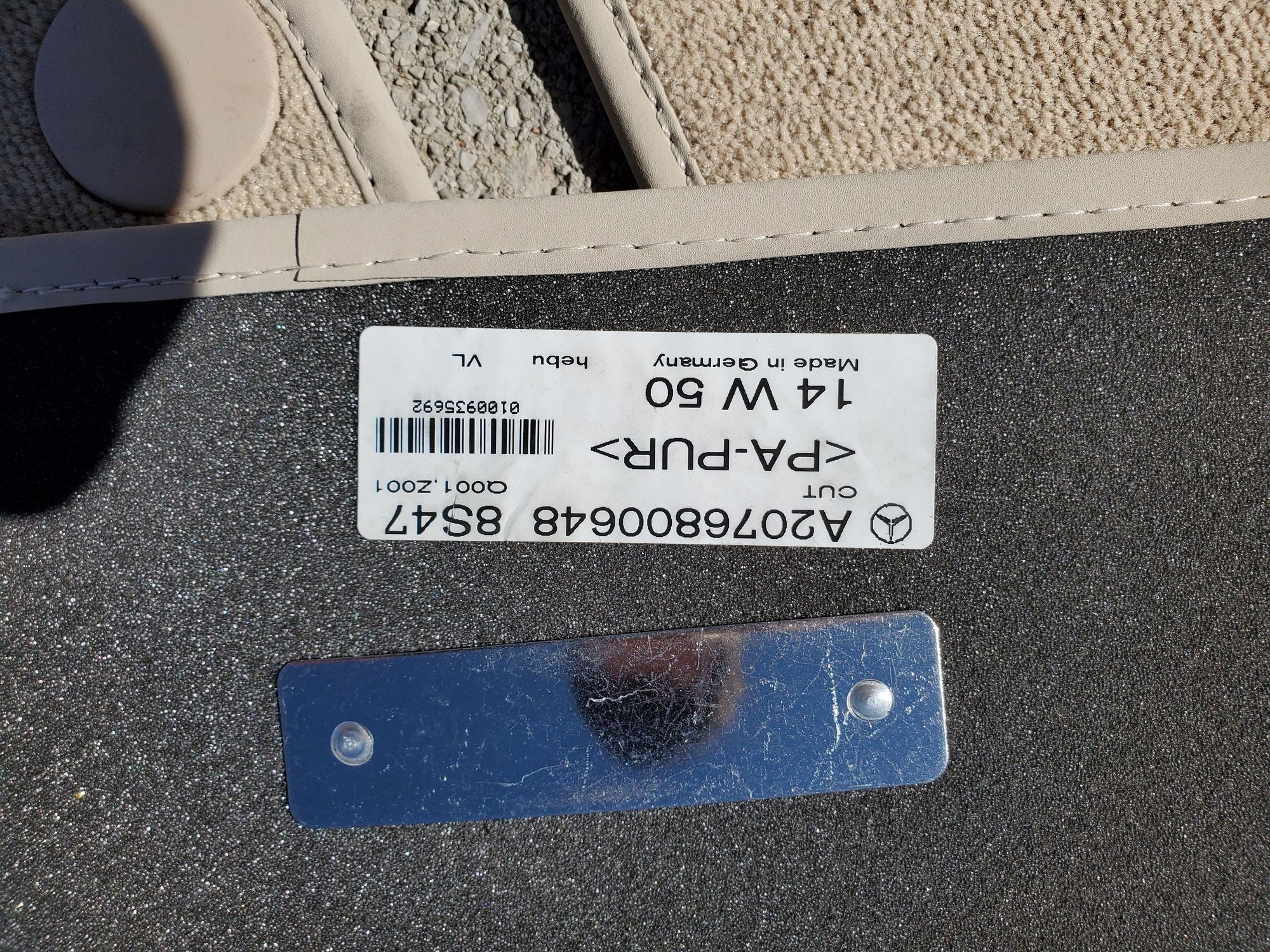 Interior/Upholstery - Floor Mats W207 - A2076800648 8S47 (E-Class 10-16) - Used - 2010 to 2016 Mercedes-Benz E350 - Chattanooga, TN 37416, United States