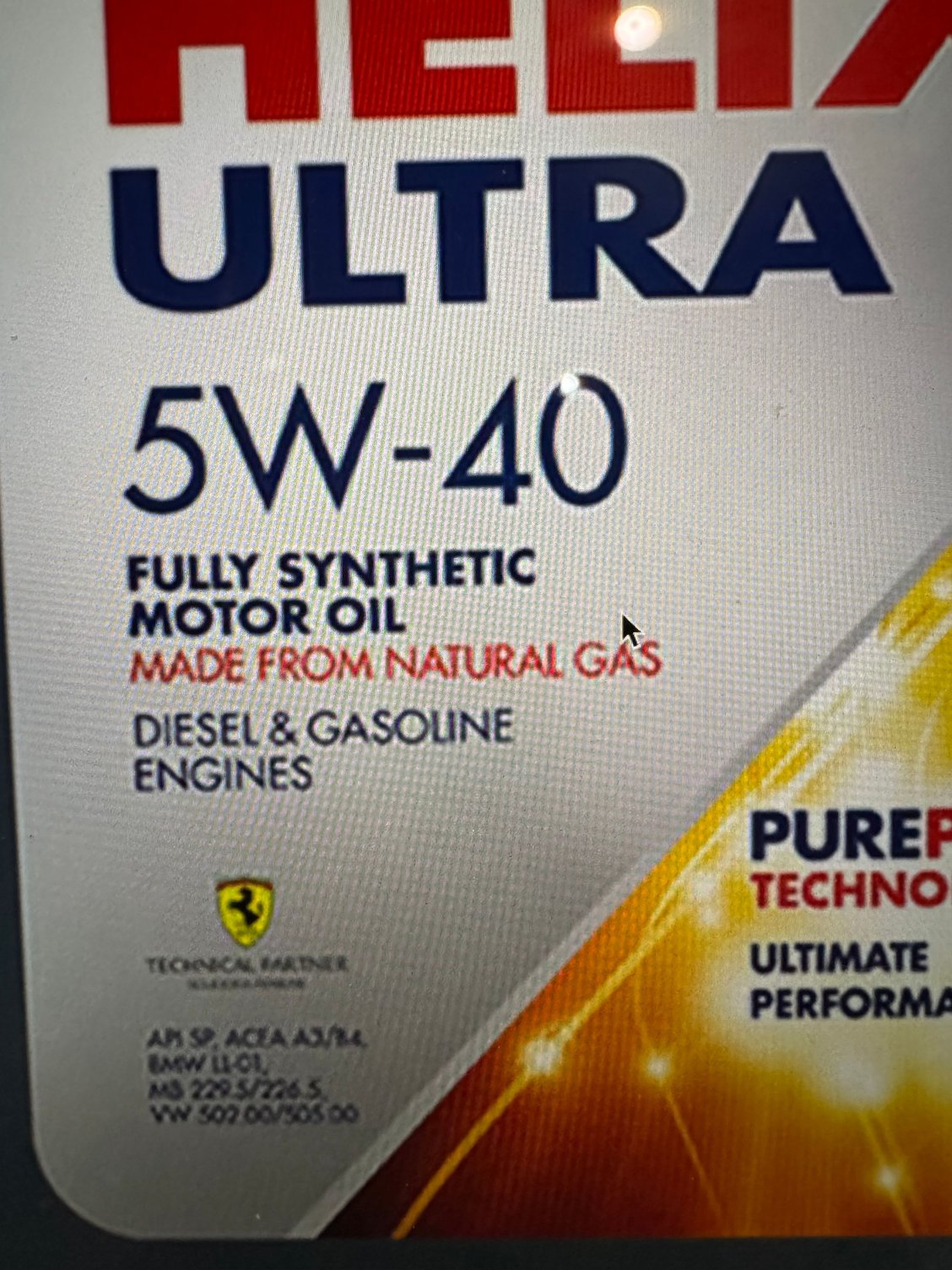 Shell Helix Ultra 5W-40 API SP