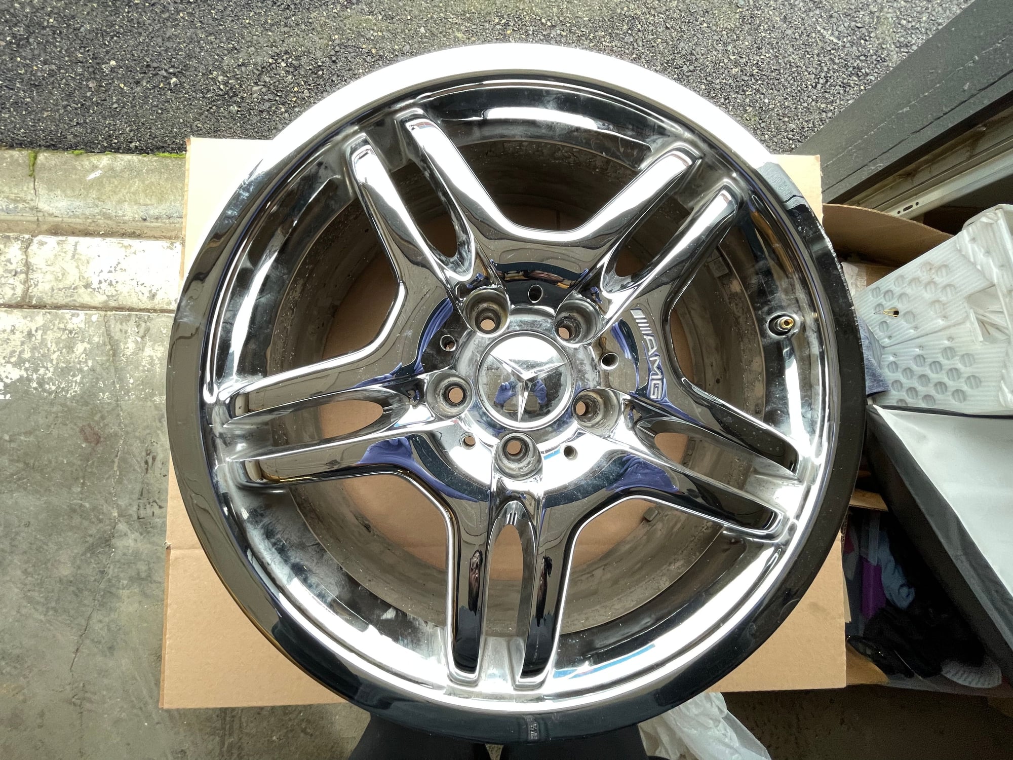 Wheels and Tires/Axles - Chrome OEM 18" C55 / CLK55 AMG Wheels - Used - 2003 to 2009 Mercedes-Benz CLK55 AMG - Portland, OR 97209, United States