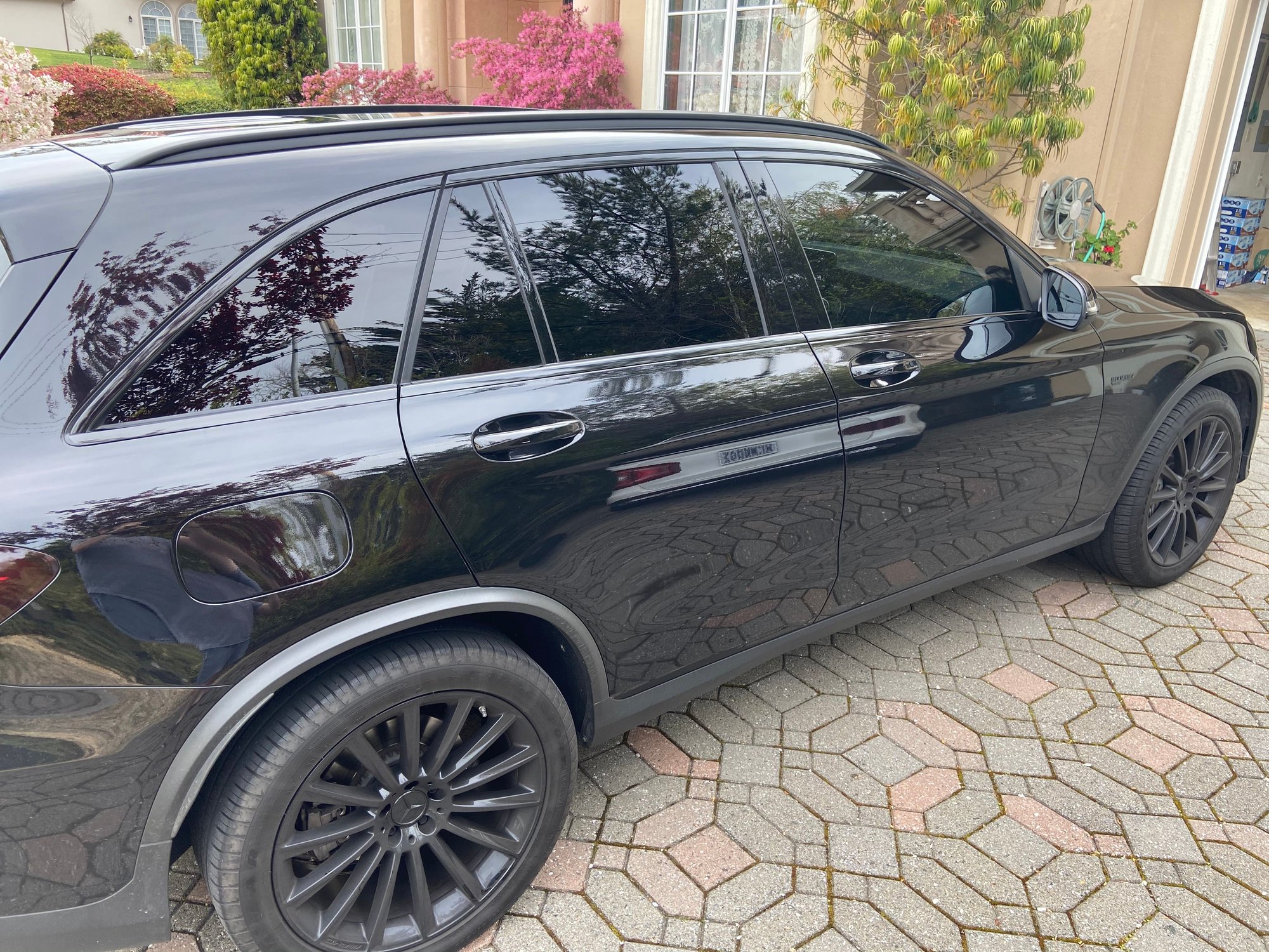 Wheels and Tires/Axles - 20inch gloss black powder coated wheels and tires with 85% tread left - Used - 2018 to 2020 Mercedes-Benz GLC43 AMG - Burlingame, CA 94010, United States
