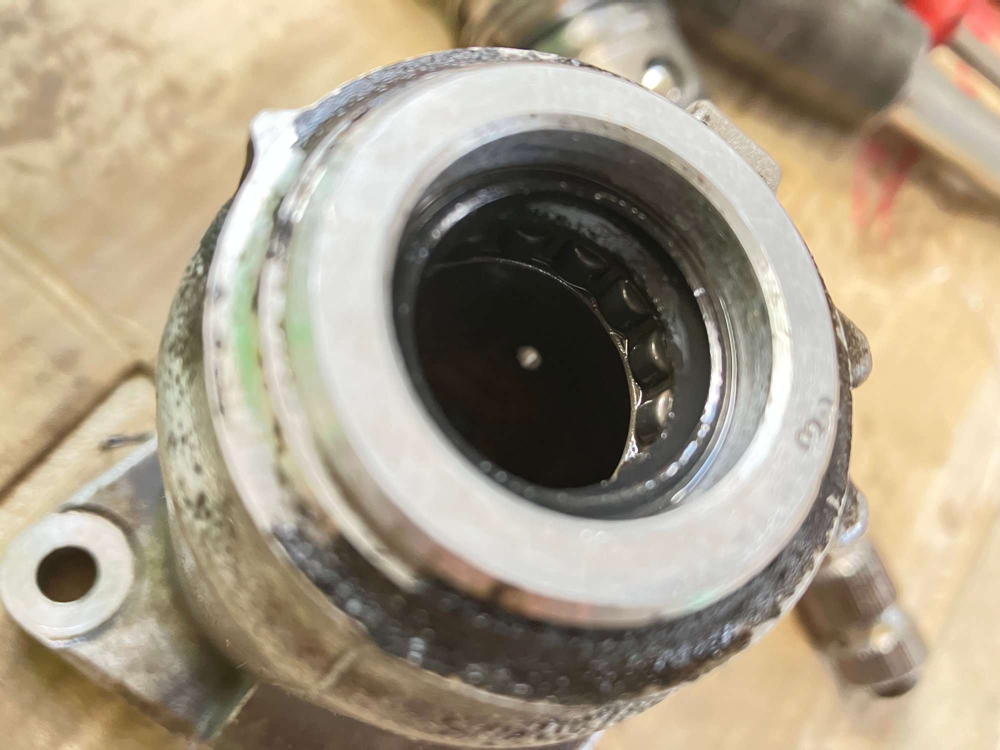 New seal and shaft-side bearing isntalled