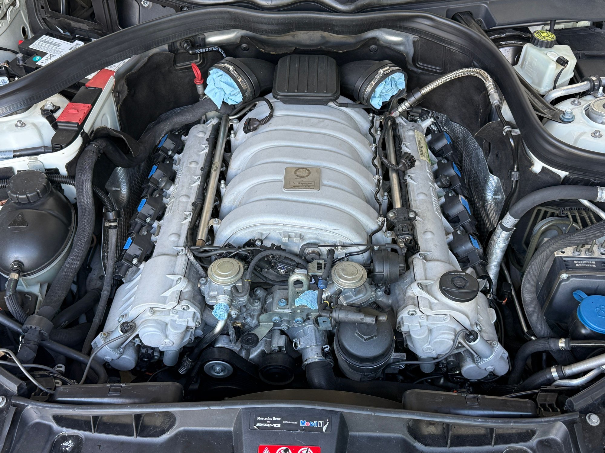Timing and valve covers reinstalled with new gaskets + spark plugs + coil packs