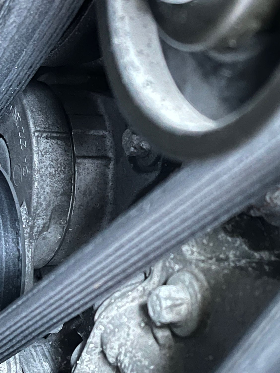 Took pics this am. Temperature in garage 6.5 C ,outside 6C=42.8 �F.No squeak this start. Tensioner marking normal? Thanks 
