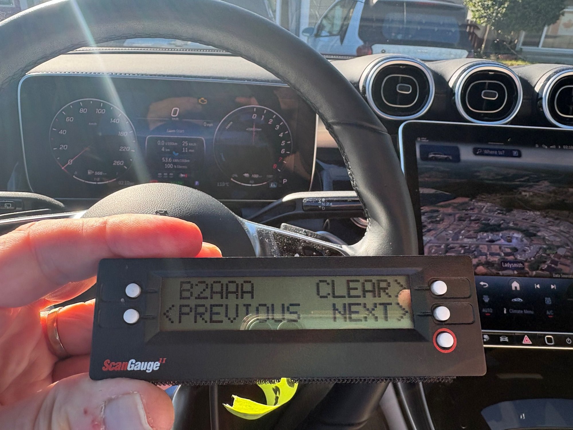 Could not get a real code from the OBDII
