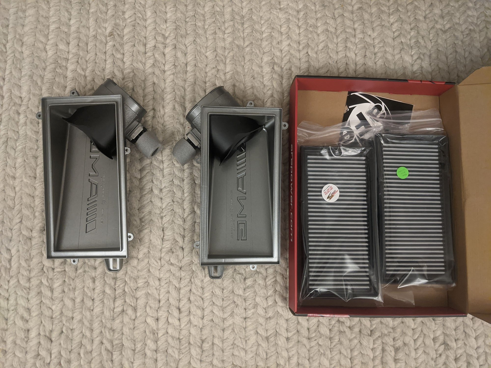 Engine - Intake/Fuel - For Sale: BNIB M156 ROW Airboxes & AFE Pro Dry S - New - 2008 to 2015 Mercedes-Benz C63 AMG - 2006 to 2011 Mercedes-Benz E63 AMG - 2006 to 2011 Mercedes-Benz ML63 AMG - 2006 Mercedes-Benz R63 AMG - 2006 to 2011 Mercedes-Benz S63 AMG - 2006 to 2011 Mercedes-Benz CL63 AMG - 2006 to 2010 Mercedes-Benz CLK63 AMG - 2006 to 2010 Mercedes-Benz CLS63 AMG - 2008 to 2011 Mercedes-Benz SL63 AMG - New York, NY 10010, United States