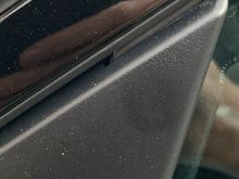 Drivers side mirror I noticed there is a small hole but not on passenger side mirror.
Can anyone check there driver side mirror if they have a small hole? Maybe that’s where the noise is coming from when driving?


