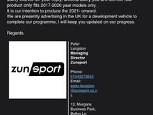 These radiator stories are terrible!!!

Does anyone with a 2021 live near Zunsport HQ, as they are looking for “Developement Cars” to produce new product?

I would assume there is no difference between sedan and wagon fronts…