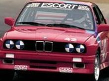 Me driving an M3 in the Escort World Challenge at Sears Point.