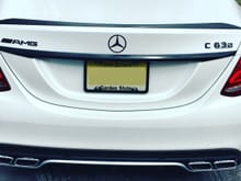 Amg, MB logo, and C63 all replaced with gloss black