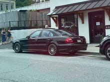 Anyone here? If so your E55 AMG is stunning and I love the wheels! I was in town checking on my rental properties when I saw this. Sunday June 23rd. One of the cleanest E55’s I have seen! 