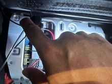added a zip tie to secure the power connector to the top of the underside of the glovebox. 