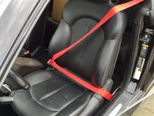 Red seat belts installed!  These are my favorite interior upgrade to set off the other red accents I added.