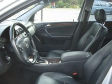 black leather interior